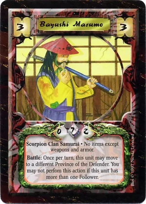 Bayushi Marumo [v.2: off-center text, up and left]