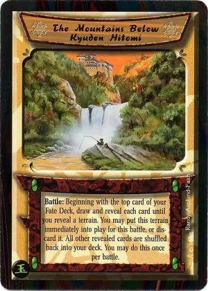 The Mountains Below Kyuden Hitomi [v2: dis-/card]