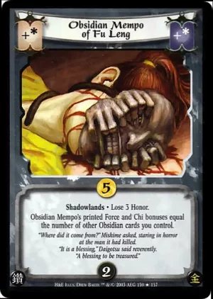 Obsidian Mempo of Fu Leng