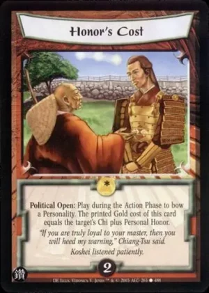 Honor's Cost