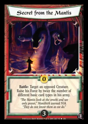 Secret from the Mantis