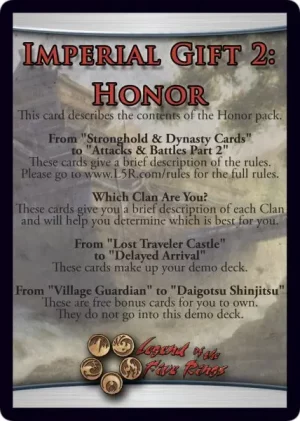Imperial Gift 2: Honor (contents)