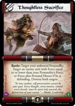 Thoughtless Sacrifice