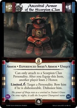 Ancestral Armor of the Scorpion Clan XP