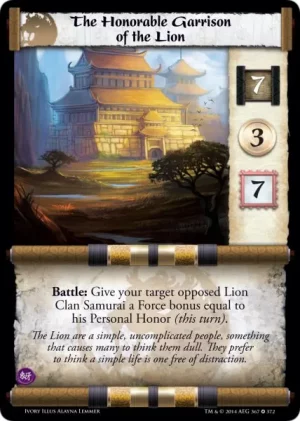 The Honorable Garrison of the Lion (2S)