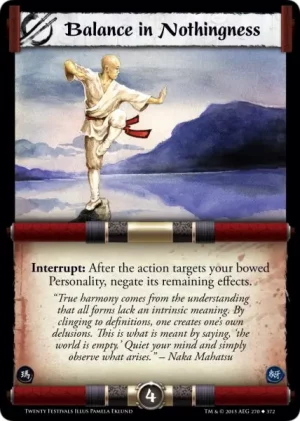 Balace in Nothingness