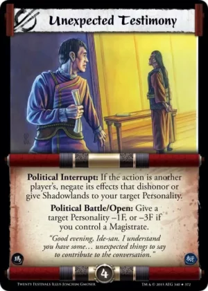 Unexpected Testimony