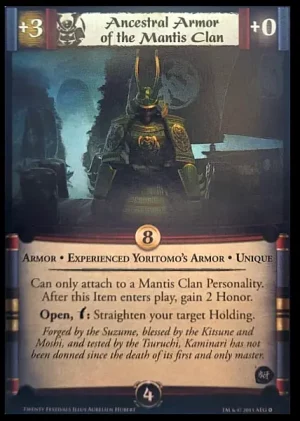 Ancestral Armor of the Mantis Clan XP