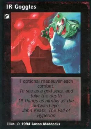 IR Goggles ***line breaks: "each/combat"