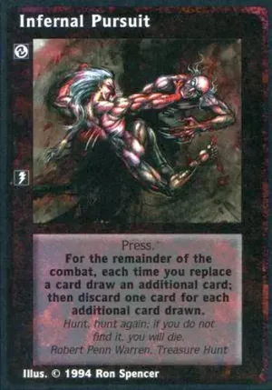 Infernal Pursuit ***first line breaks "the/combat"
