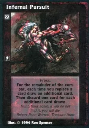 Infernal Pursuit ***first line breaks "com-/bat"
