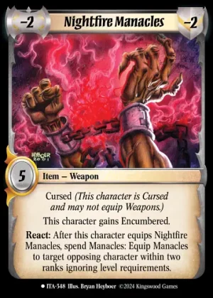 Nightfire Manacles